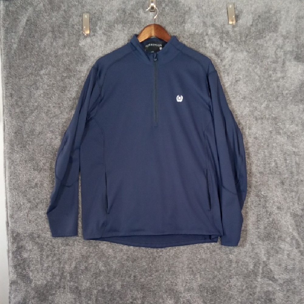 Greyson Quarter Zip Maltese Blue Color Long Sleeve Gorpcore Mens Xl